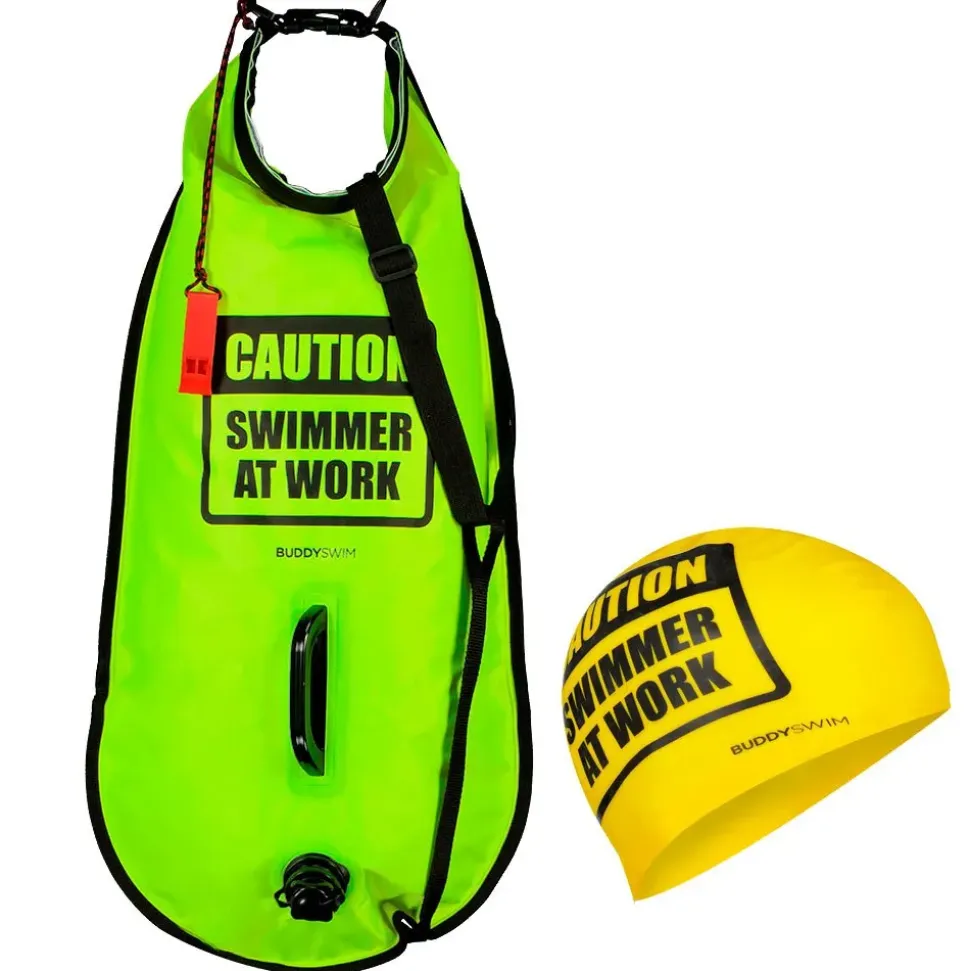 Buddyswim Boya Caution Swimmer At Work 28L