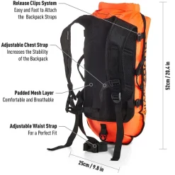 Buddyswim Boya con correas de mochila extraíbles 28L