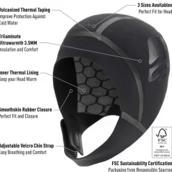 Buddyswim Gorro de neopreno Neoprene Ultra Warmth-3.5mm