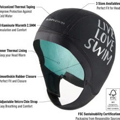 Buddyswim Gorro de neopreno Trilaminate Warmth 2.5 mm