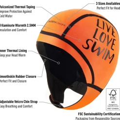 Buddyswim Gorro de neopreno Trilaminate Warmth 2.5 mm