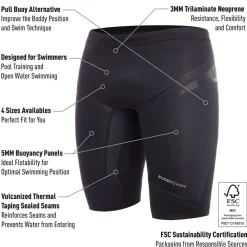 Buddyswim Pantalones cortos de flotación Trilaminate Warmth 5/3 mm