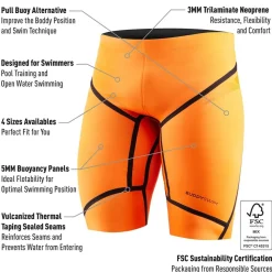 Buddyswim Pantalones cortos de flotación Trilaminate Warmth 5/3 mm