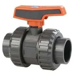 Cepex 37043 Válvulas de bola de PVC-U Ø50 serie estándar PTFE EPDM con junta soldable punto negro