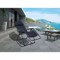 Chillvert Silla plegable Acero Catania 65.5x91x116 cm