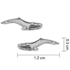 Dive Silver Pendientes Small Whale