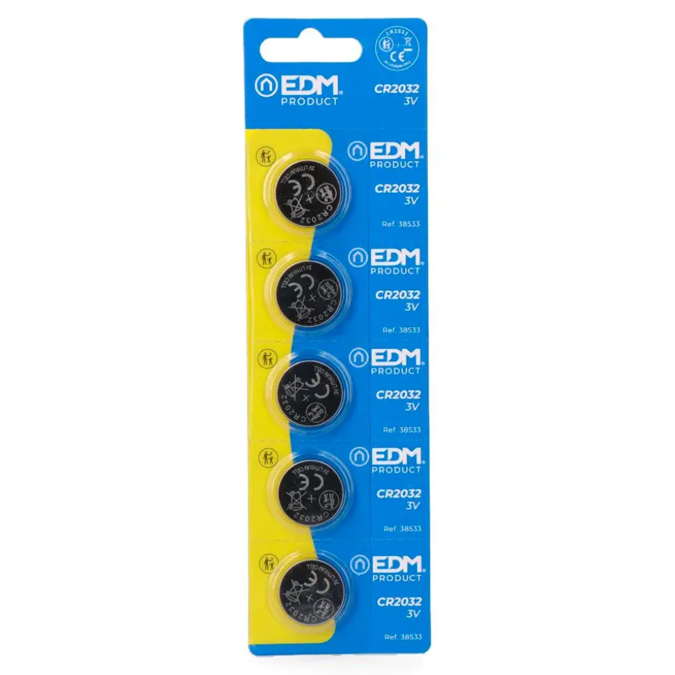 Edm Pila de botón Max-Pro Lithium CR2032 3V 5 unidades