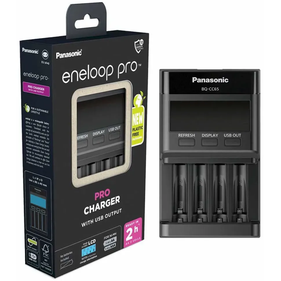 Eneloop Cargador de batería BQ-CC65 ERP
