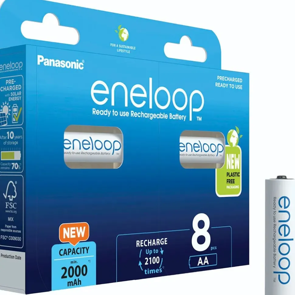 Eneloop Pila recargable BK-3MCDE/8BE 2000mAh 8 unidades