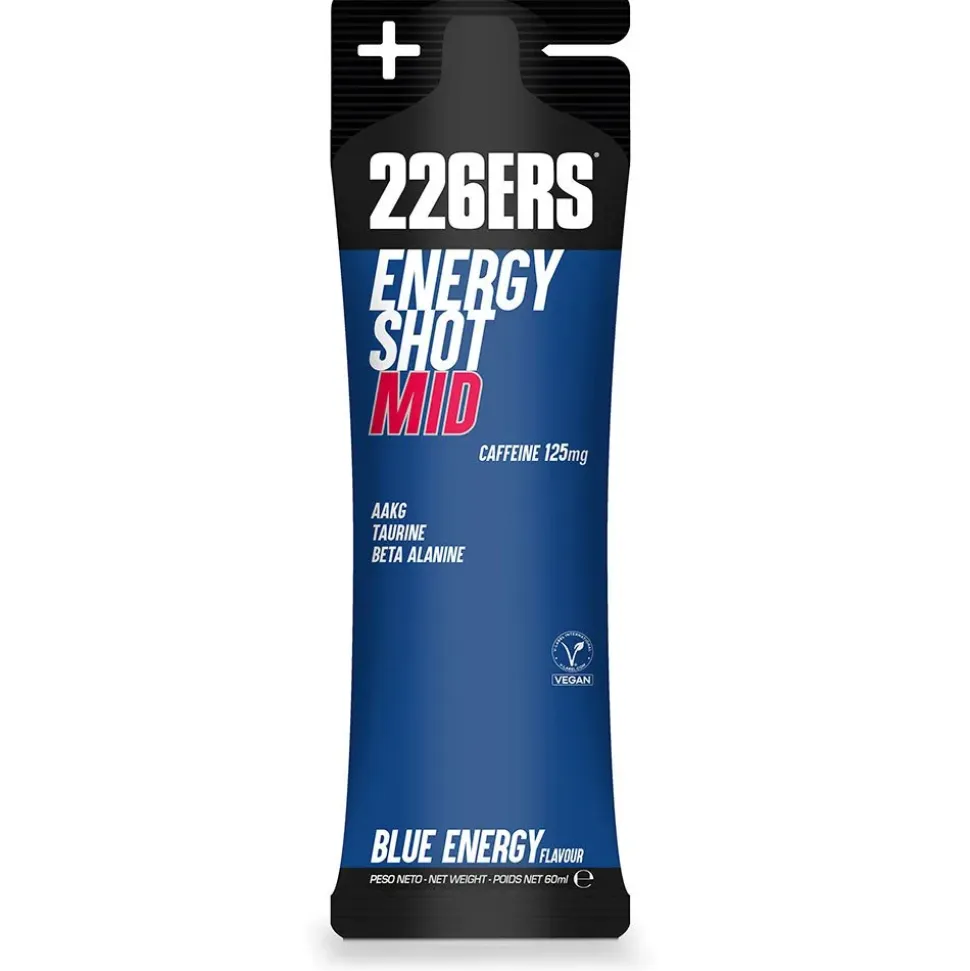 226ERS Bebida energética monodosis Shot MID125mg CAFF Energía azul 60ml