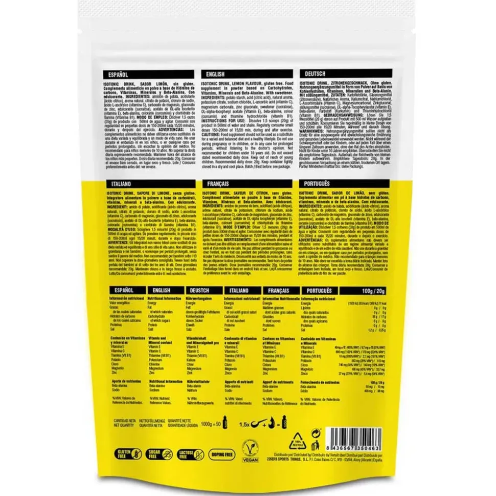 226ERS Bebida isotónica en polvo Limón 1kg