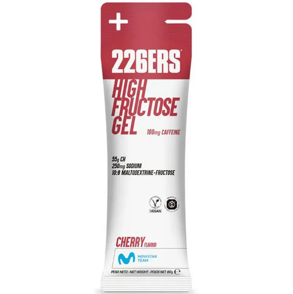 226ERS Caja de geles energéticos High Energy Caffeine Cereza 80g 6 unidades
