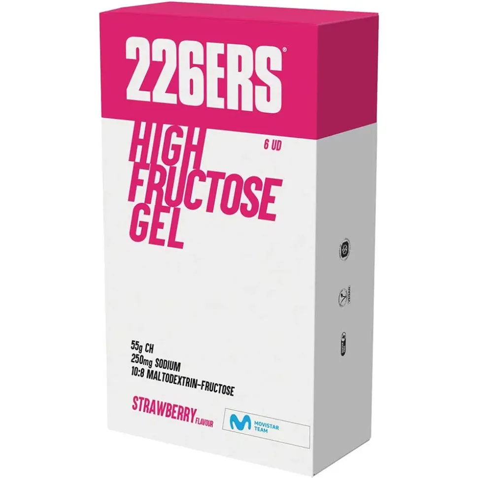 226ERS Caja de geles energéticos High Fructose Fresa 80g 6 unidades