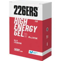 226ERS Caja de geles energéticos High Energy Caffeine Cereza 45g 8 unidades