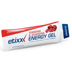 Etixx Gel energético Grosella roja cereza Ginseng & Guarana 50g