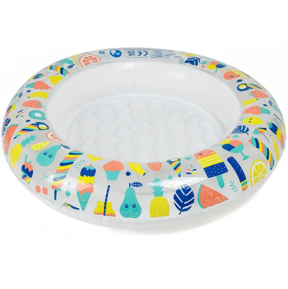 Eurekakids Piscina inflable para bebés con parasol-hola verano