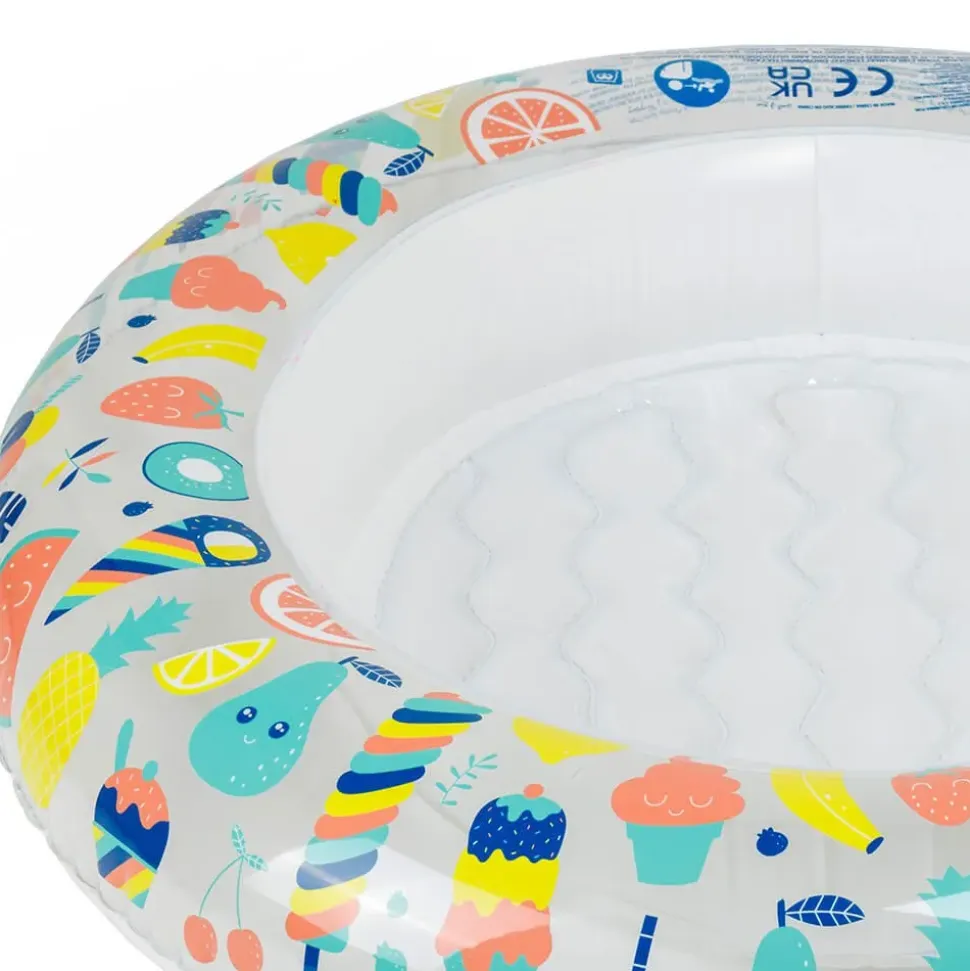 Eurekakids Piscina inflable para bebés con parasol-hola verano