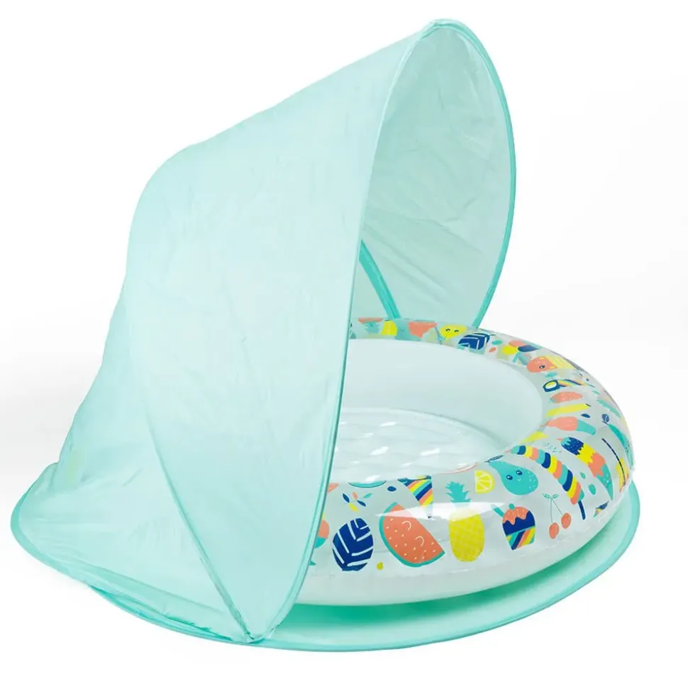 Eurekakids Piscina inflable para bebés con parasol-hola verano