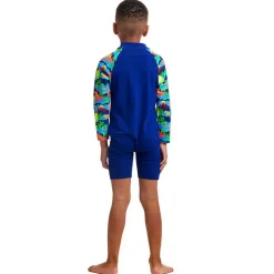 Funky Trunks Shorty UV de manga larga con cremallera frontal Go