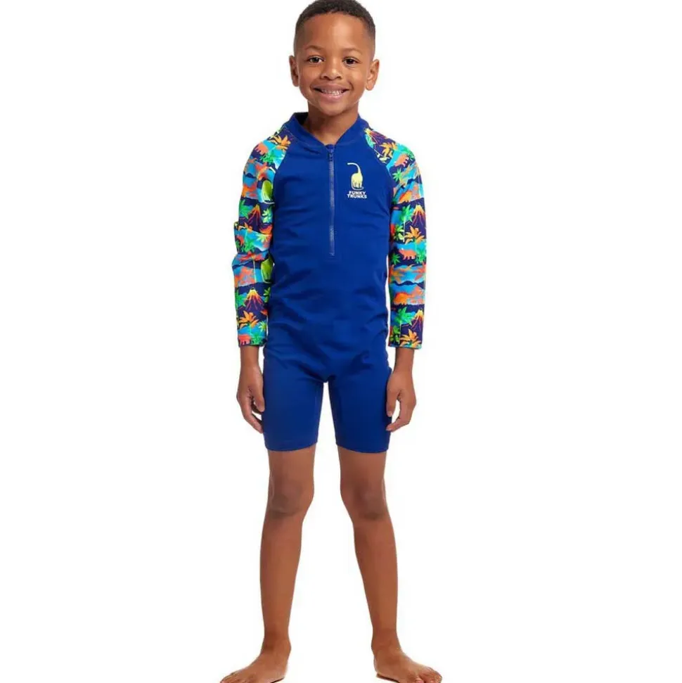 Funky Trunks Shorty UV de manga larga con cremallera frontal Go