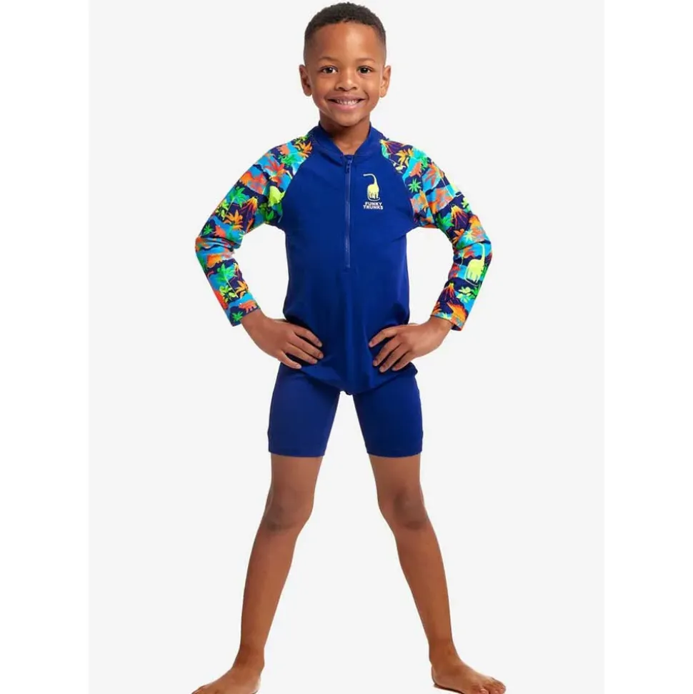 Funky Trunks Shorty UV de manga larga con cremallera frontal Go