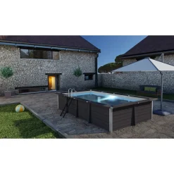 Gre Cubierta de invierno para piscina rectangular reacondicionado