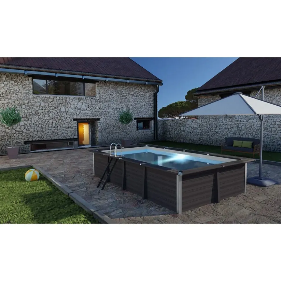 Gre Cubierta de invierno para piscina rectangular reacondicionado