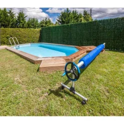 Gre Cubierta Enrollable para Piscinas Elevadas 550 cm