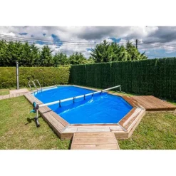 Gre Cubierta Enrollable para Piscinas Elevadas 550 cm