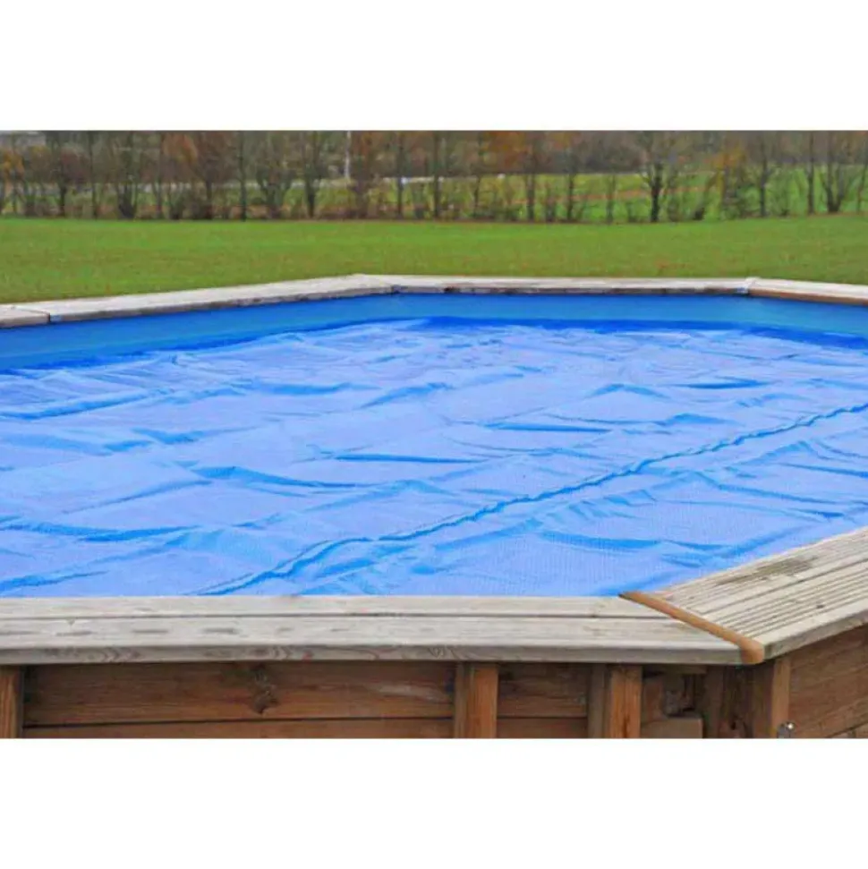 Gre Para Piscina Ovalada de Madera Cubierta para Piscina