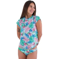 Hurley Rash guard manga corta Java Tropical