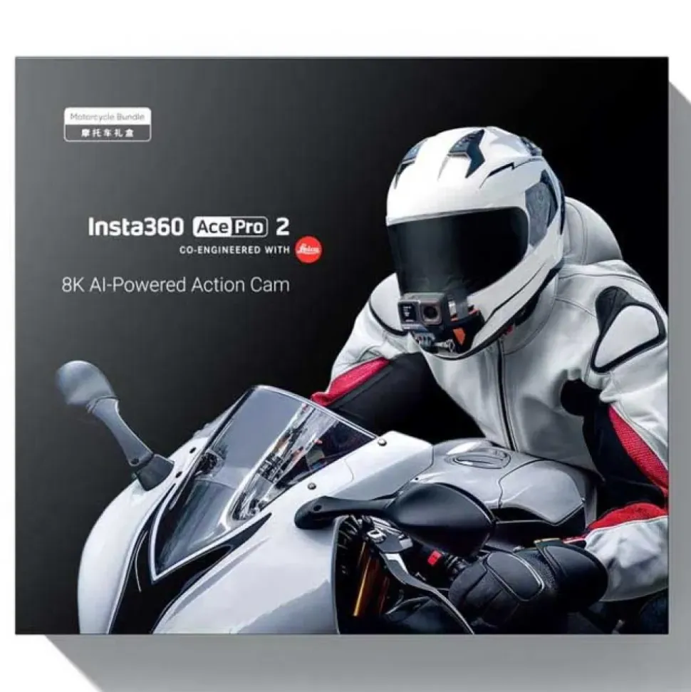 Insta360 Cámara deportiva Ace Pro 2 Motorcycle Bundle