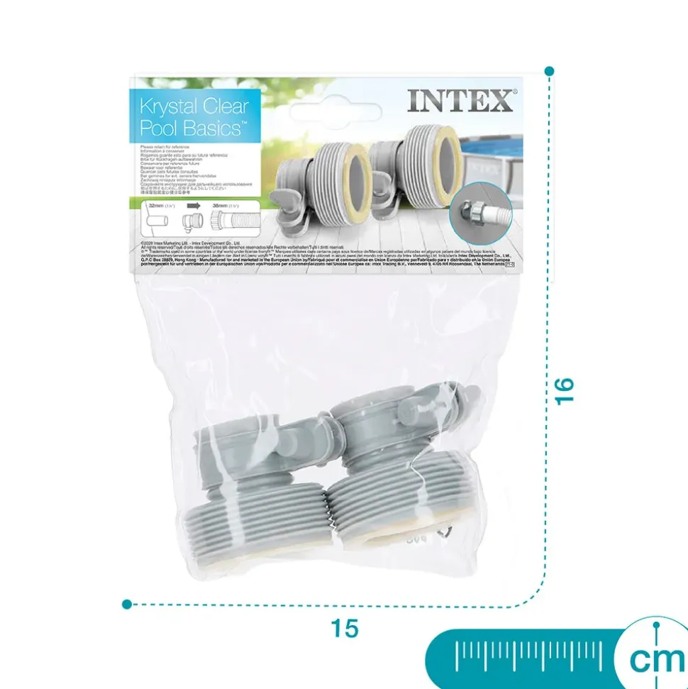 Intex Adaptador 29061 Type B Hose Adapter from 38 to 32 mm 2 unidades