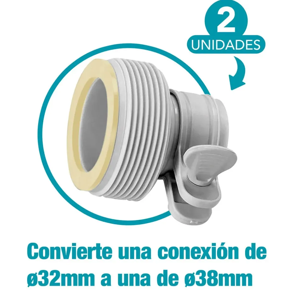 Intex Adaptador 29061 Type B Hose Adapter from 38 to 32 mm 2 unidades