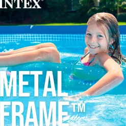 Intex Bomba de piscina con filtro de cartucho y marco de metal 450x220x84 cm reacondicionado