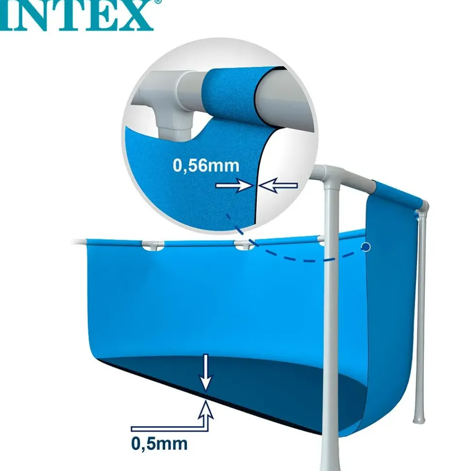 Intex Bomba de piscina con filtro de cartucho y marco de metal 450x220x84 cm reacondicionado