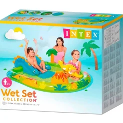 Intex Centro de Juegos Acuáticos Inflable con Chorros de Agua de Dinosaurio 191x152x58 Cm