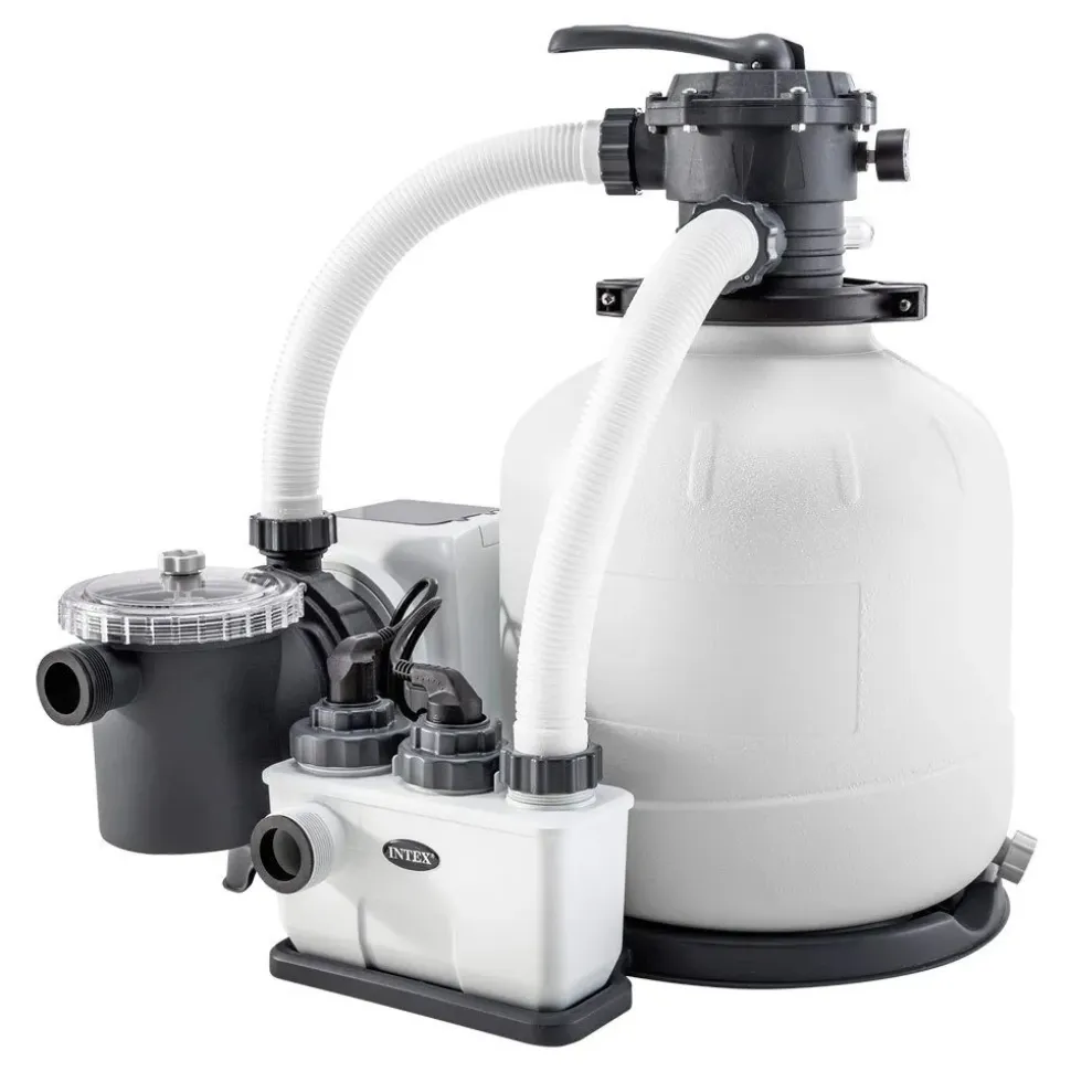 Intex Filtro de arena para planta de tratamiento Qx2600 con cloración salina Krystal Clear 11G/H 56800 L