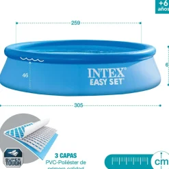 Intex Piscina Easy Set con bomba de filtro de cartucho 305x61cm
