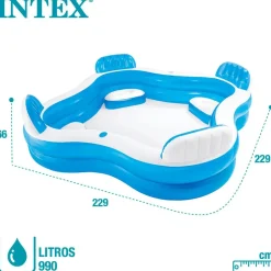 Intex Piscina inflable con asientos