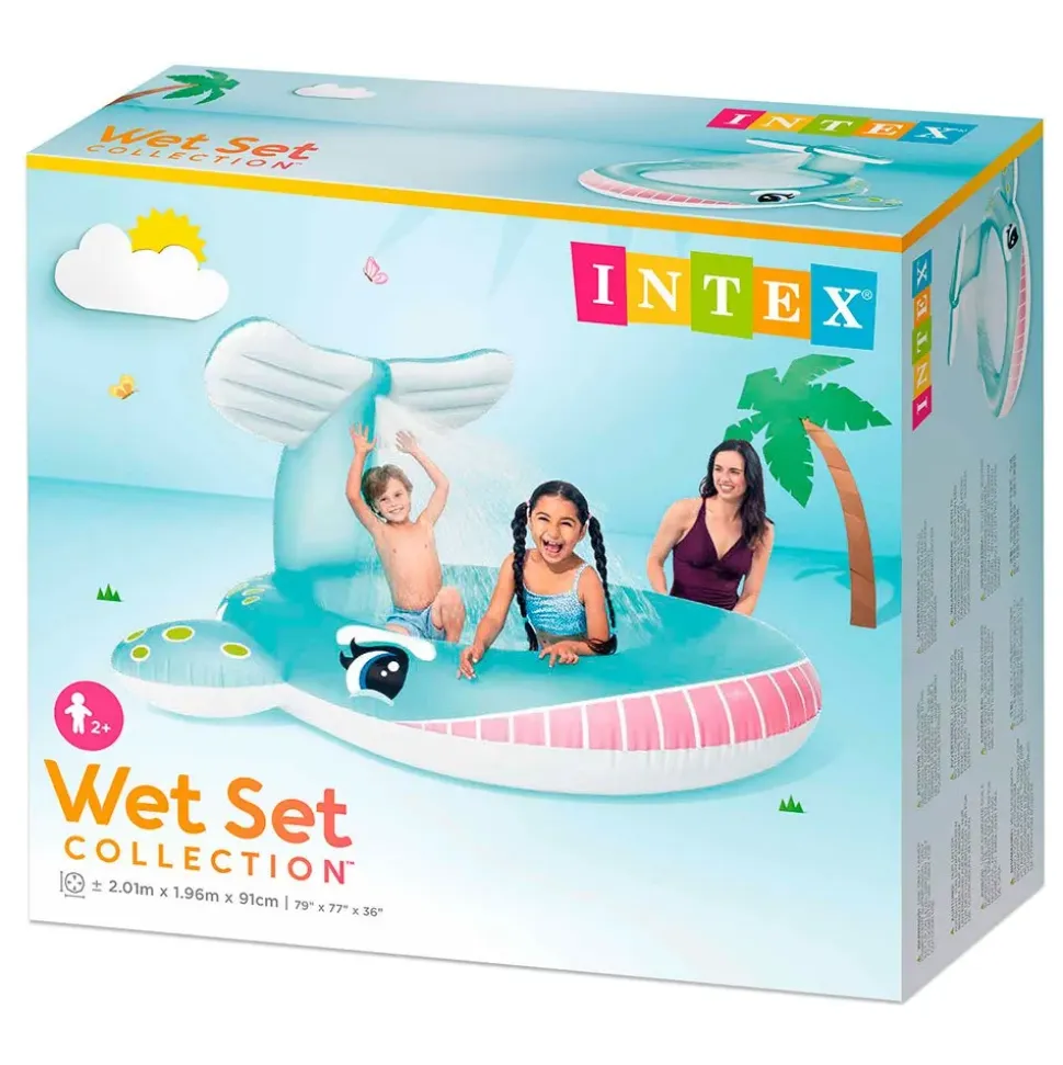 Intex Piscina Inflatable Whale With Sprinkler