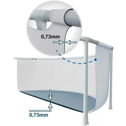 Intex Piscina rectangular con marco sobre el suelo Acero Ultra XTR 975x488x132 cm