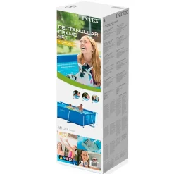 Intex Piscina tubular rectangular Small Frame Collapsible