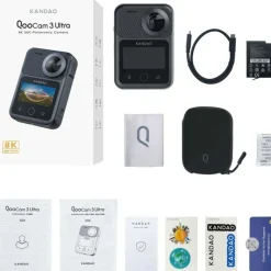 Kandao Cámara deportiva QooCam 3 Ultra 360