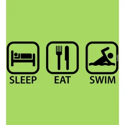 Kruskis Camiseta de manga corta Sleep Eat and Swim