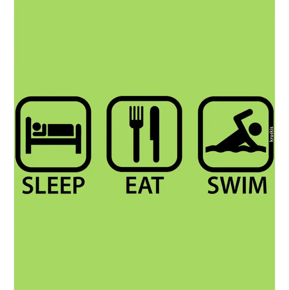 Kruskis Camiseta de manga corta Sleep Eat and Swim