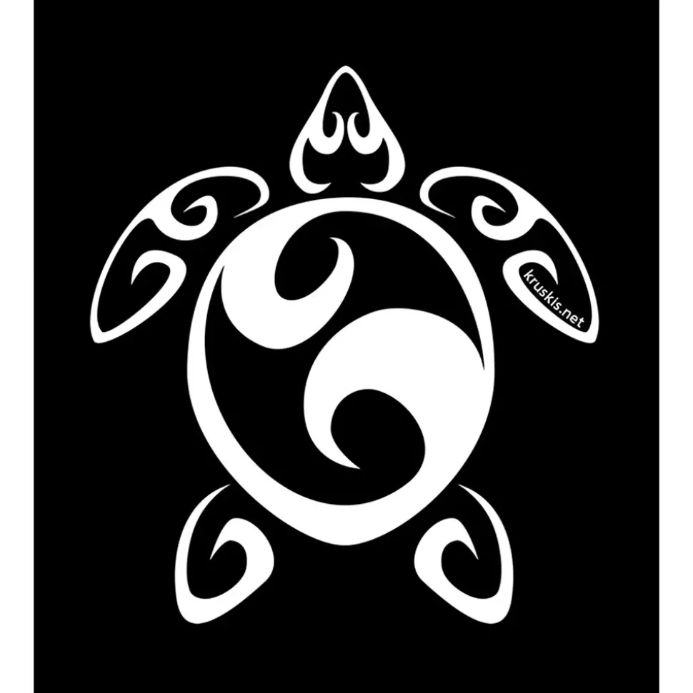 Kruskis Camiseta de manga corta para mujer Sea Turtle Tribal