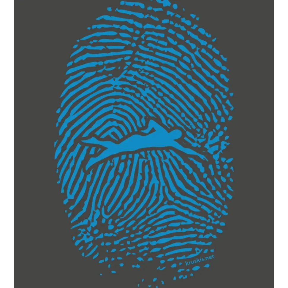 Kruskis Camiseta de manga corta Swimmer Fingerprint