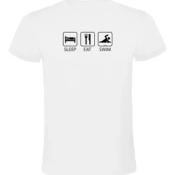 Kruskis Camiseta de manga corta Sleep Eat and Swim