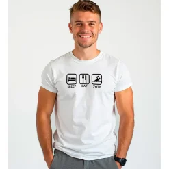 Kruskis Camiseta de manga corta Sleep Eat and Swim